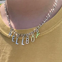 2020 original hip hop letter hellboy choker necklaces for women trendy silver color chain punk style girls kolye bijoux gifts