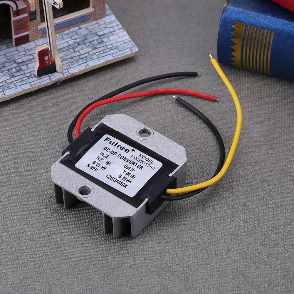 DC-DC 5-32V to 12V3A автоматический стабилизатор напряжения регулятор мощности IP67