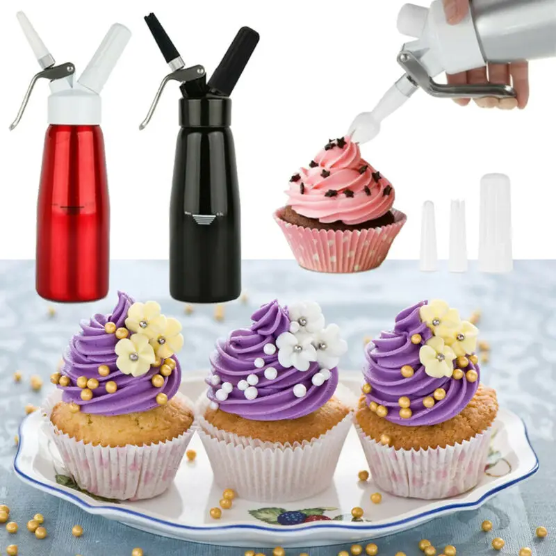 250 мл Портативный Алюминий взбитые десерт Крем Диспенсер Для Масла машинки для