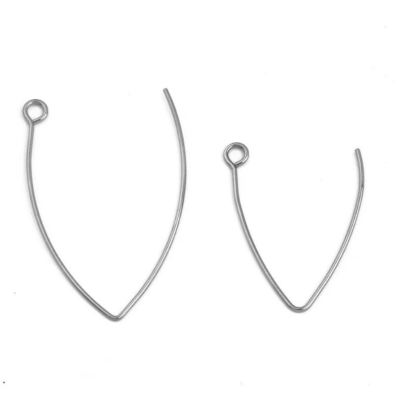 40pcs Stainless Steel French-style Ear Hook V Shape DIY Fashion Earring Accessories Jewelry Making Findings Accessories Not Fade
