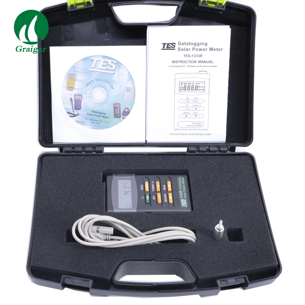 

TES-1333R Digital Radiation Detector Cell Energy Tester Solar Power Meters