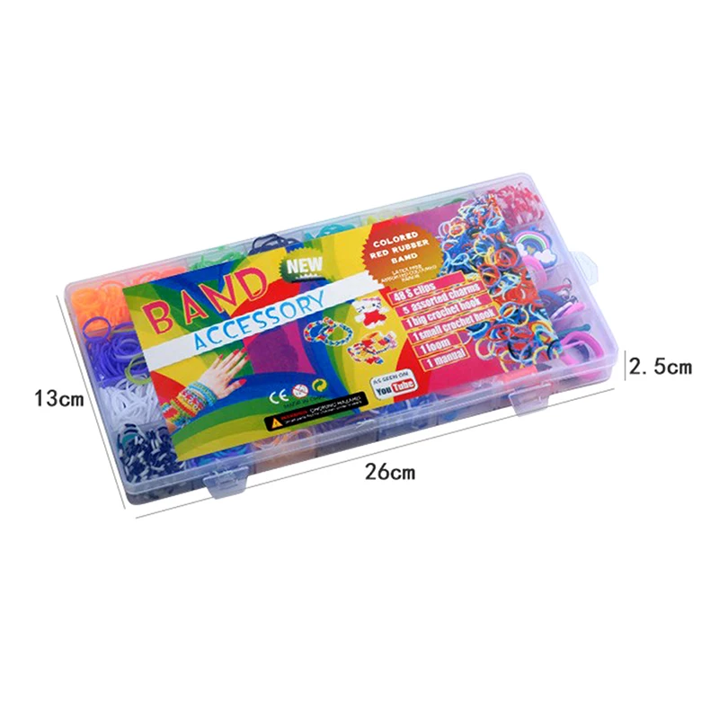 

Elastic Rubber Loom Bands DIY Tool Set Weave Machine Gum Bracelet Handicraft Kit Girl Gift Kids Toys for Children 7 8 10 Years