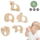 1 шт. детские деревянные Прорезыватели для зубов Еда Класс древесина бука в виде животных, Очаровательная толстовка с капюшоном 