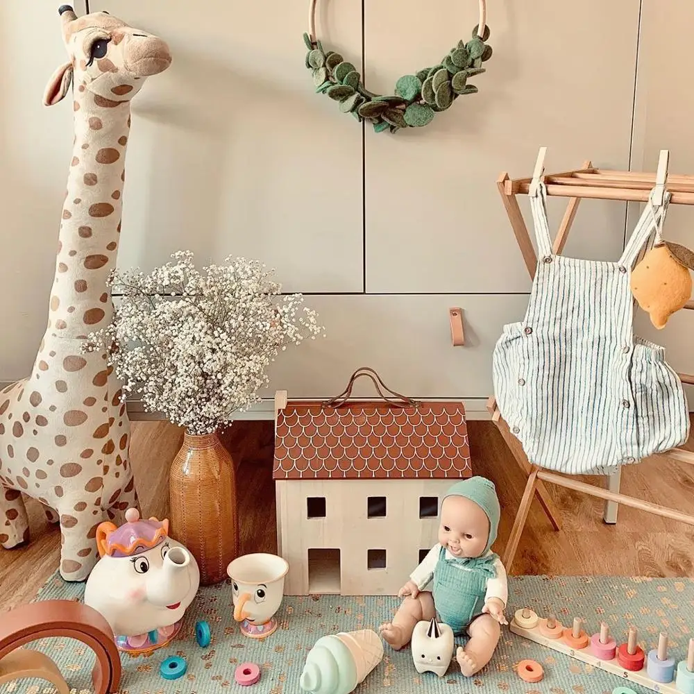 

Stuffed Animal Dolls Simulation Giraffe Plush Toys Soft Animal Giraffe Sleeping Doll Birthday Gift Kids Toy Baby room Dector