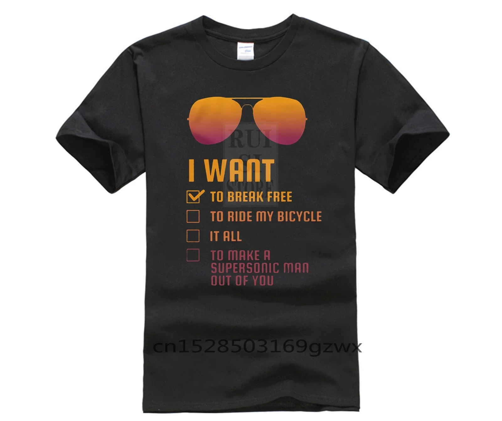 Повседневная Свободная летняя футболка с круглым вырезом для мужчин I Want To Break Free