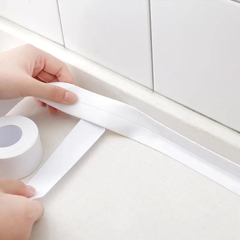

3.2m Shower Sink Sealing Strip Tape Mildew Strip for Bathroom Kitchen Self Adhesive Waterproof Wall Sticker Sink Edge Gap Tape