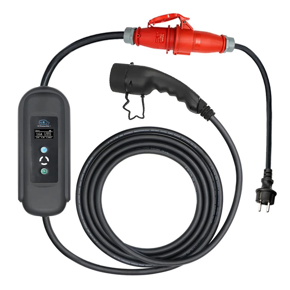 

EV зарядное устройство тип 2 16A CEE Plug 11kw EV зарядный кабель для Electr Автомобильная зарядная станция honda автомобильное зарядное устройство Беспла...