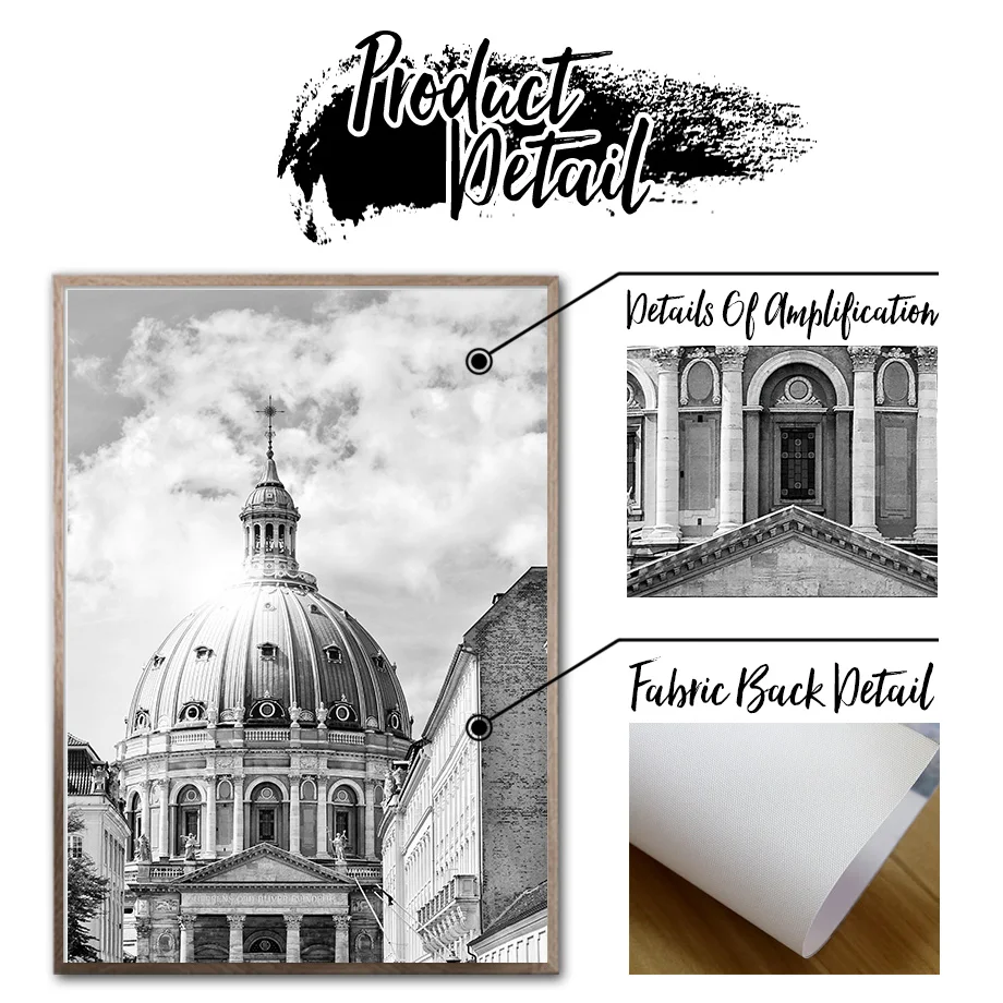 Парижская башня Венеция Крытый мост Ретро скандинавские плакаты и принты