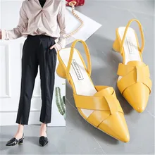 Босоножки Baotou женские на толстом каблуке модные Универсальные