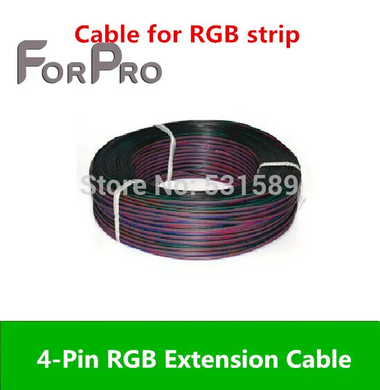 

50 м/лот 4-контактный разъем RGB кабель-удлинитель для For3528 5050 Светодиодные ленты