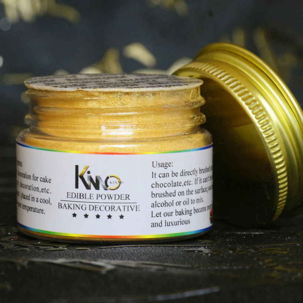 Пищевой порошок золотого цвета для украшения торта выпечки кондитерских изделий