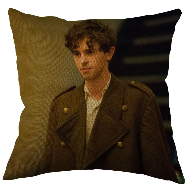 Фото Наволочка Freddie Highmore для подушки, для офиса, дома, из хлопка и льна, на молнии, наволочка, аксессуары для дома, Настраиваемые односторонние №4