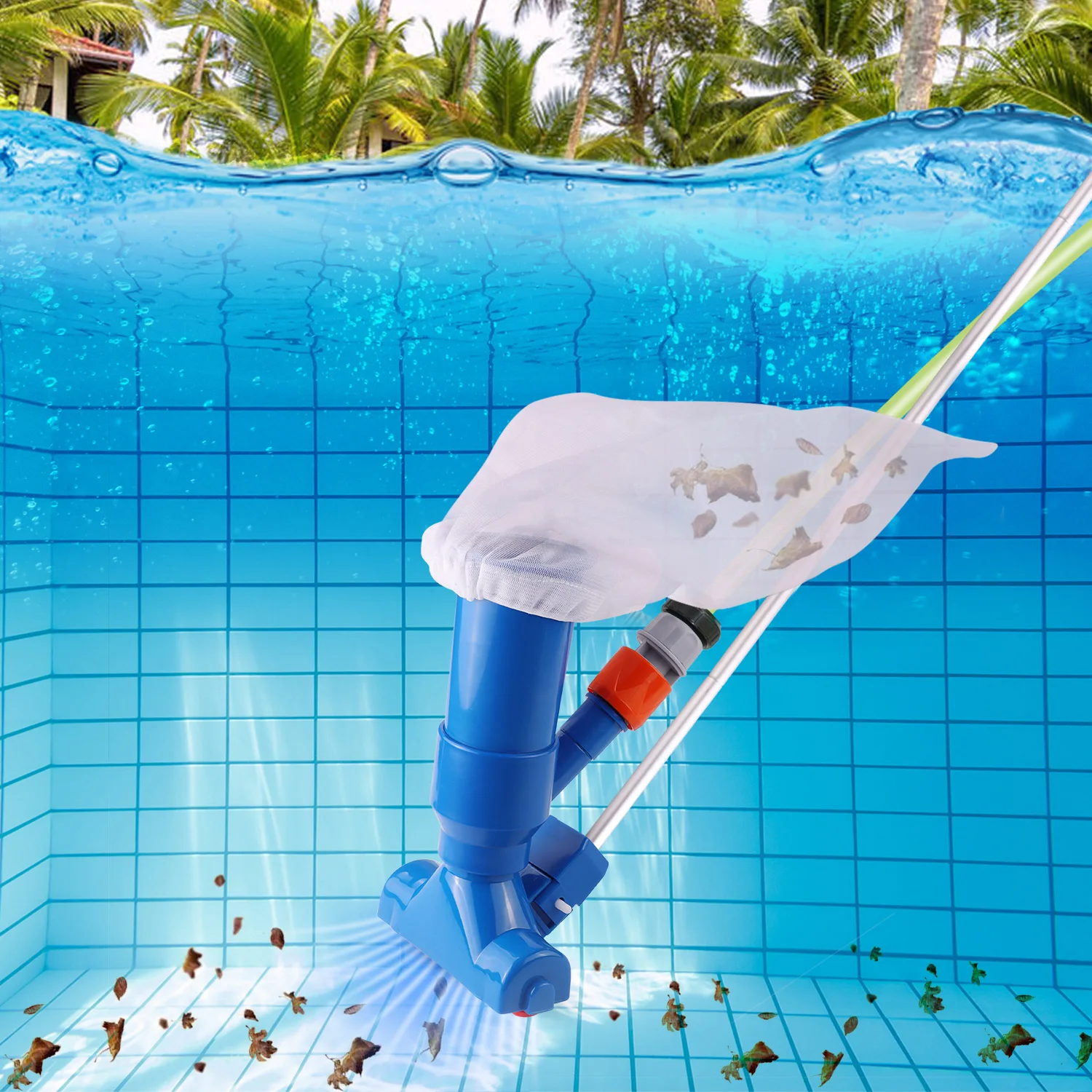 

Summer Swimming Pool Vacuum Cleaner for Swimming Pool Cleaning Accessories with 5 Section Pole Ground Pool Spas Ponds