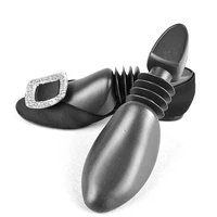 1 pair shoes trees stretcher shaper plastic spring for kids women men pumps boots expander trees holder shaper black