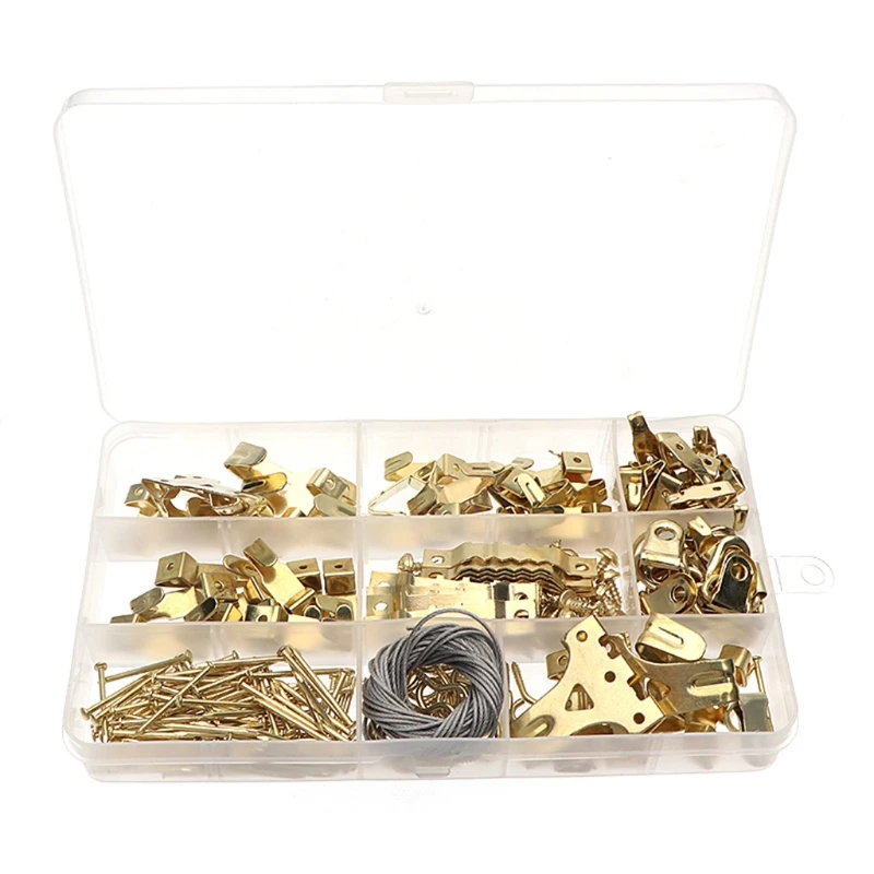 

250Pcs Picture Hanging Kit Heavy Duty Hanging Nails Sawtooth Hangers and Screws Picture Frame Hooks for Wall Mounting
