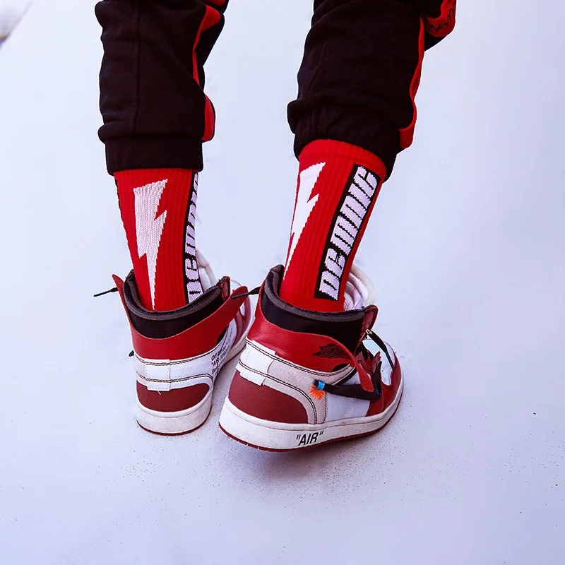 1 пара хип хоп носки для танцев с принтом Для мужчин's Носки занятий Баскетболом