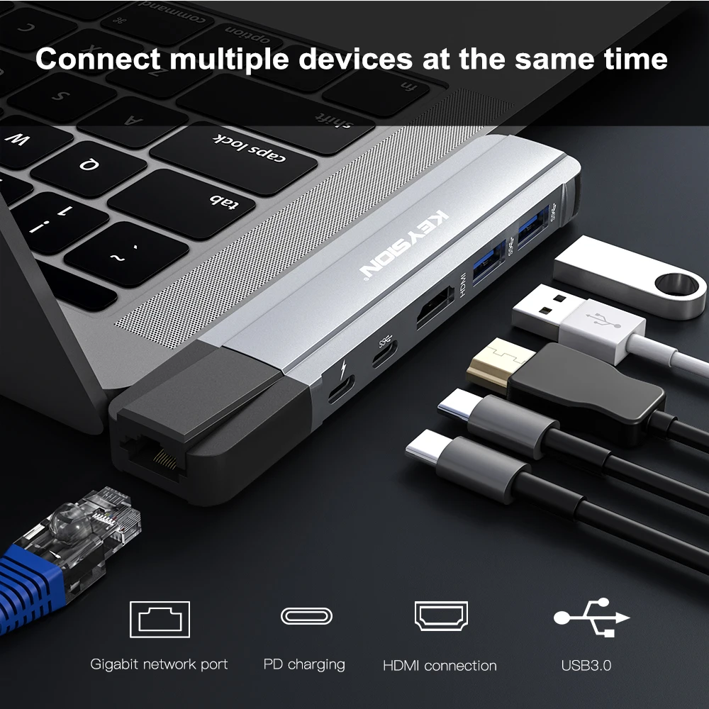 Usb хаб KEYSION C для мульти USB 3 0 HDMI адаптер usb разветвитель док станции MacBook Pro Thunderbolt HUB