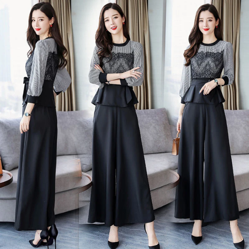 Весна и осень размера плюс 2 шт наборы женские костюмы новый корейский Тонкий Топ