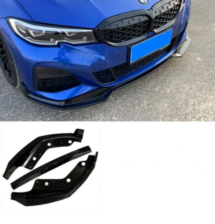 

New High quality ABS Black & ABS carbon fibre Bumper Front Lip Protector Cove For BMW 3 Series G20 G28 325LI 325I MP 2020 2021