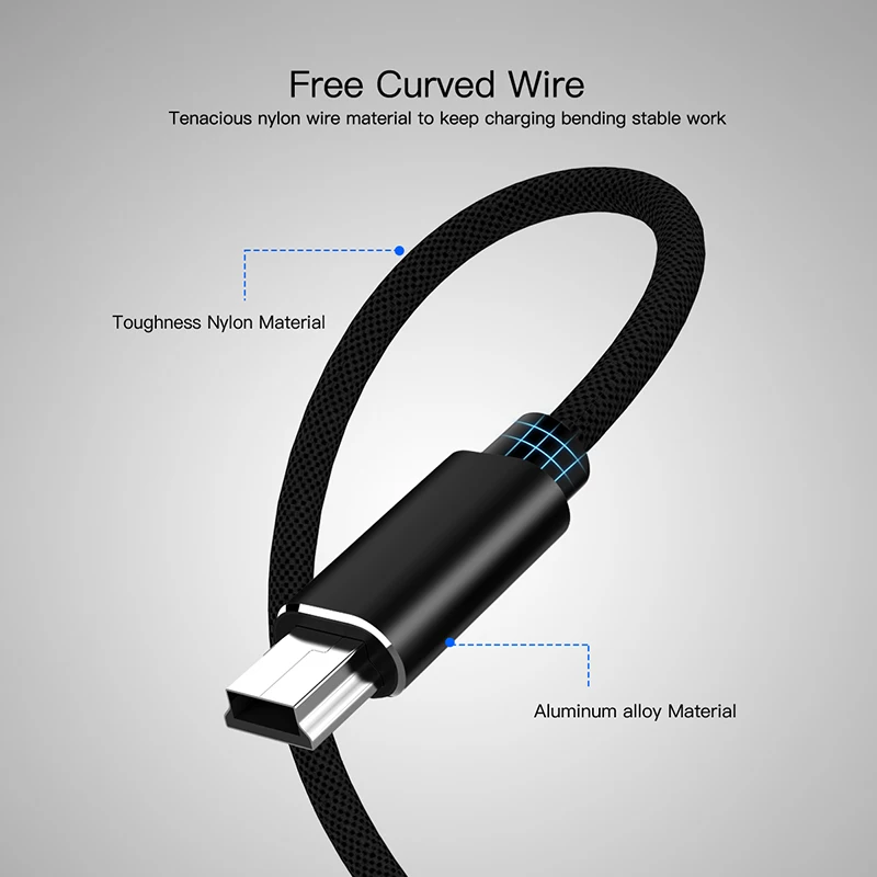 Кабель Mini USB/USB OTG для быстрой зарядки и синхронизации данных кабель автомобиля