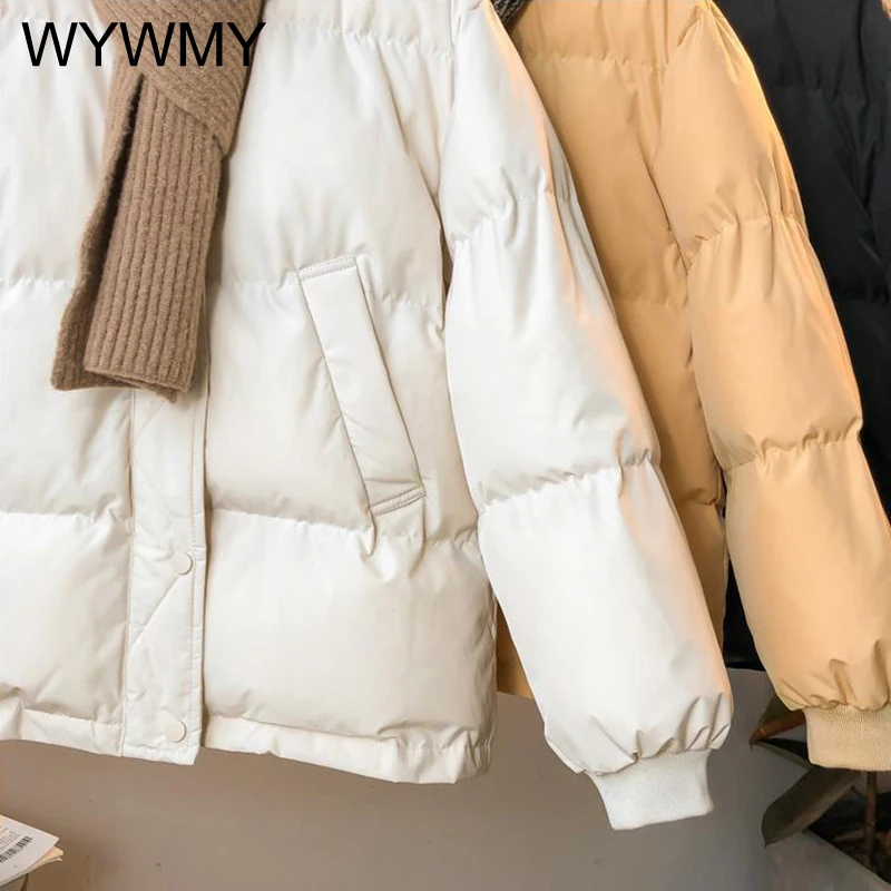 WYWMY Short Cotton Padded Jacket Women Winter Thickened Bread Down Jacket Cotton Parkas Korean Winter Clothes Warm Jacket Coat