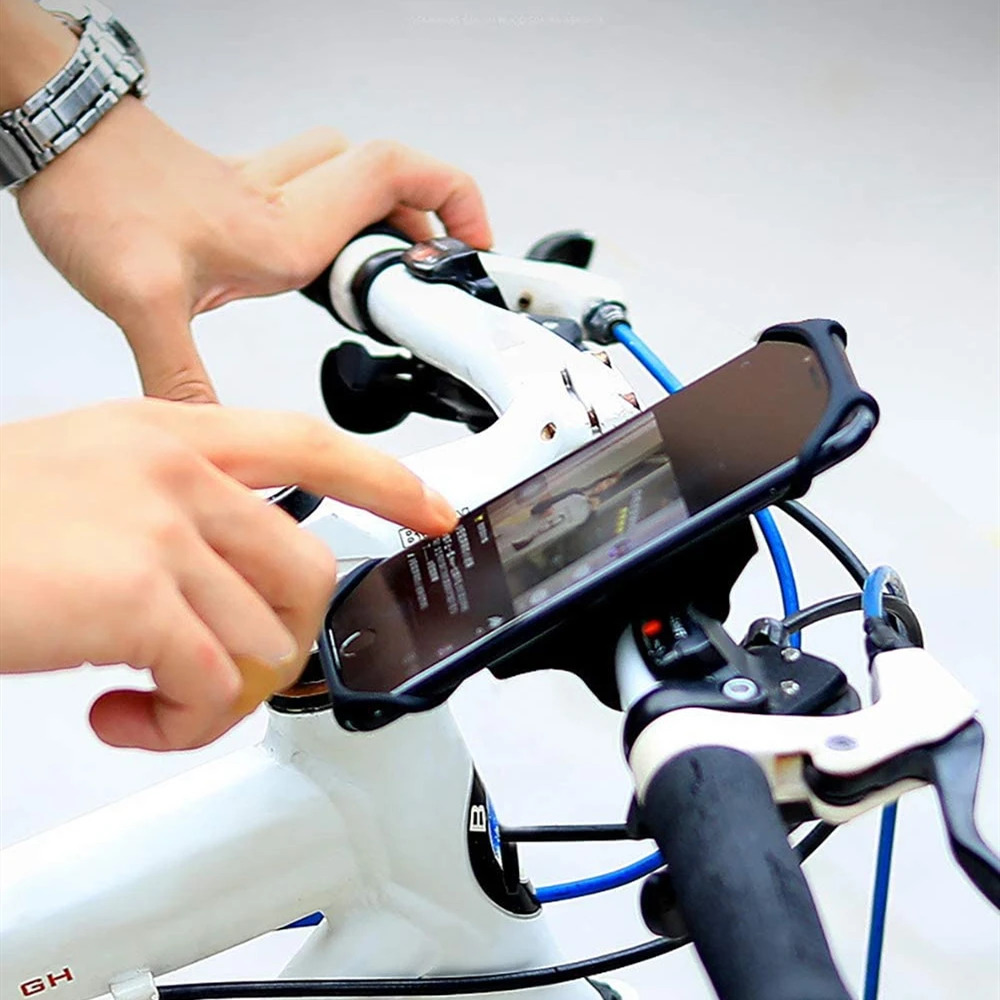 Велосипедный держатель для телефона Регулируемый силиконовый велосипедный