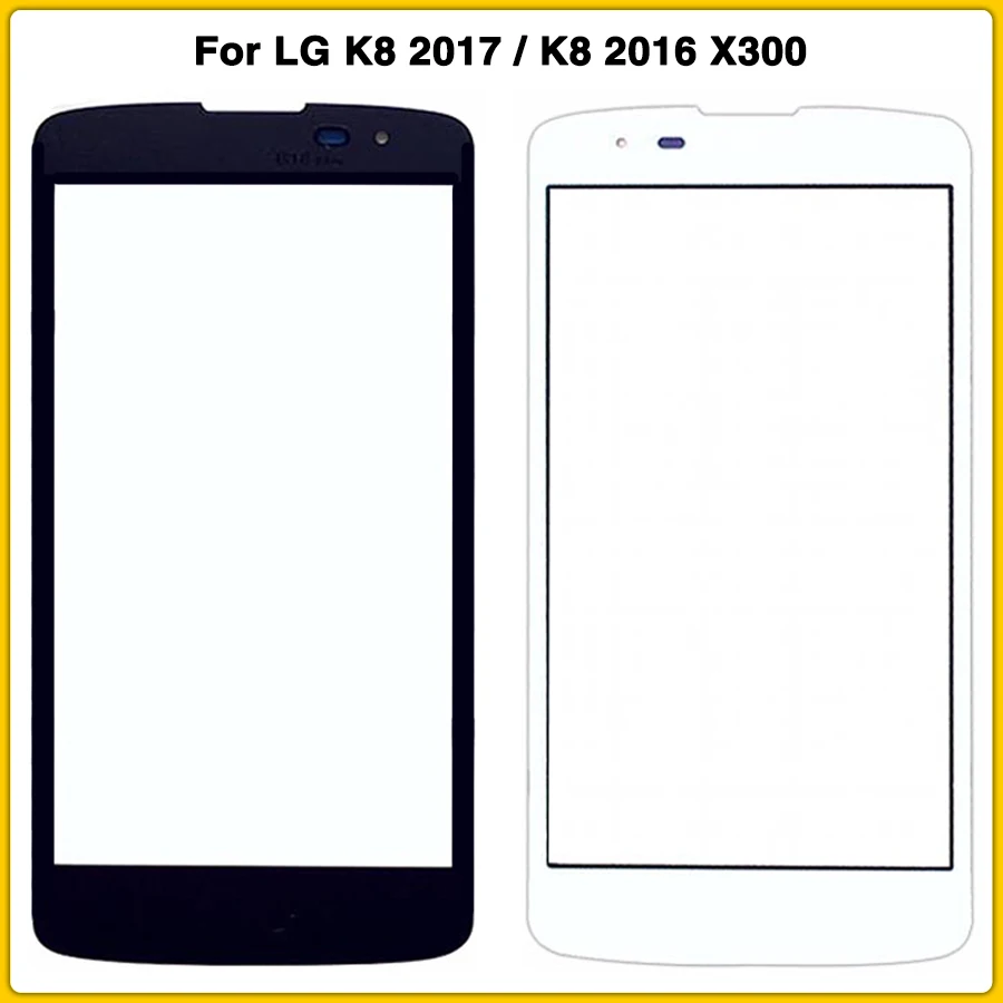 Новый K8 lcd Передний сенсорный стеклянный объектив для LG 2017/K8 2016X300 M200N K350N K350E