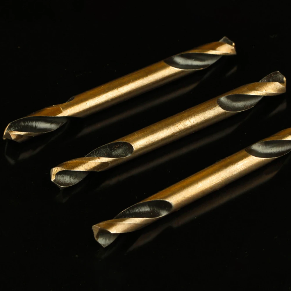 

10pcs 32mm Drill Bits 1/8" Double-head Drill Bit Titanium High Speed Steel Tool For For Industry And Manufacturing