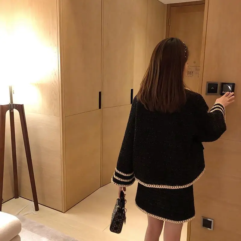 Новинка Осенний Женский Повседневный комплект из двух предметов однобортный