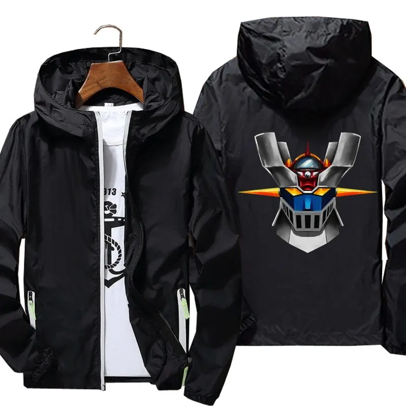 

2021 Men's coat mazinger z 1 printing Windbreak jacket Reflective Skin Sun Spring Autumn brand jacket