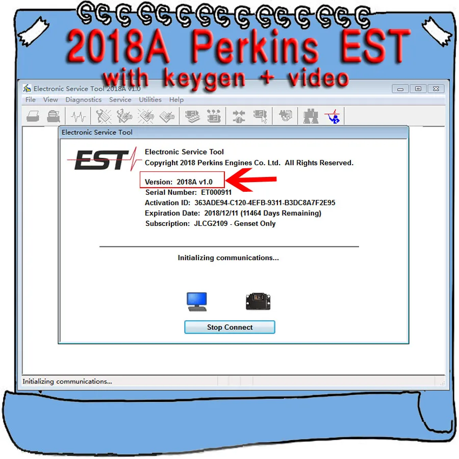 Горячая для Perkins EST электронный Сервис Инструмент CA3 грузовик сканер OBD2 Диагностический может до 2018а версия