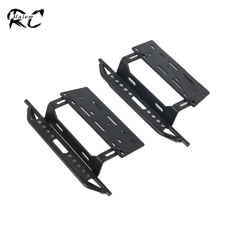 2Pcs Metal RC Car Side Pedal Adjustable Rock Sliders for 1/10 Crawler Axial SCX10 II 90046 90047 Jeep Wrangler Body Upgrade - купить по