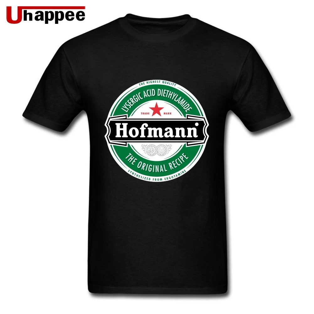 Винтажная Уникальная футболка Hofmann LSD beer label для мужчин брендовые футболки с