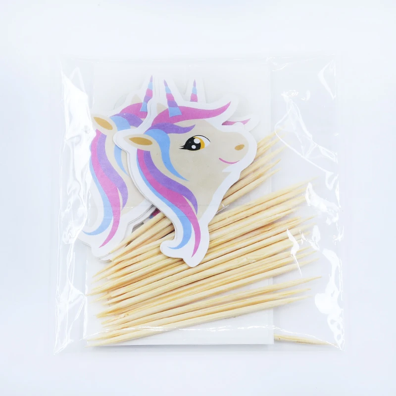 pretty unicorn 24 шт./компл. Единорог вечерние кекс фигурки жениха и невесты; для счастливых День рождения Baby Shower Детская вечеринка Декор детские товары для украшения торта - Цвет: pretty unicorn