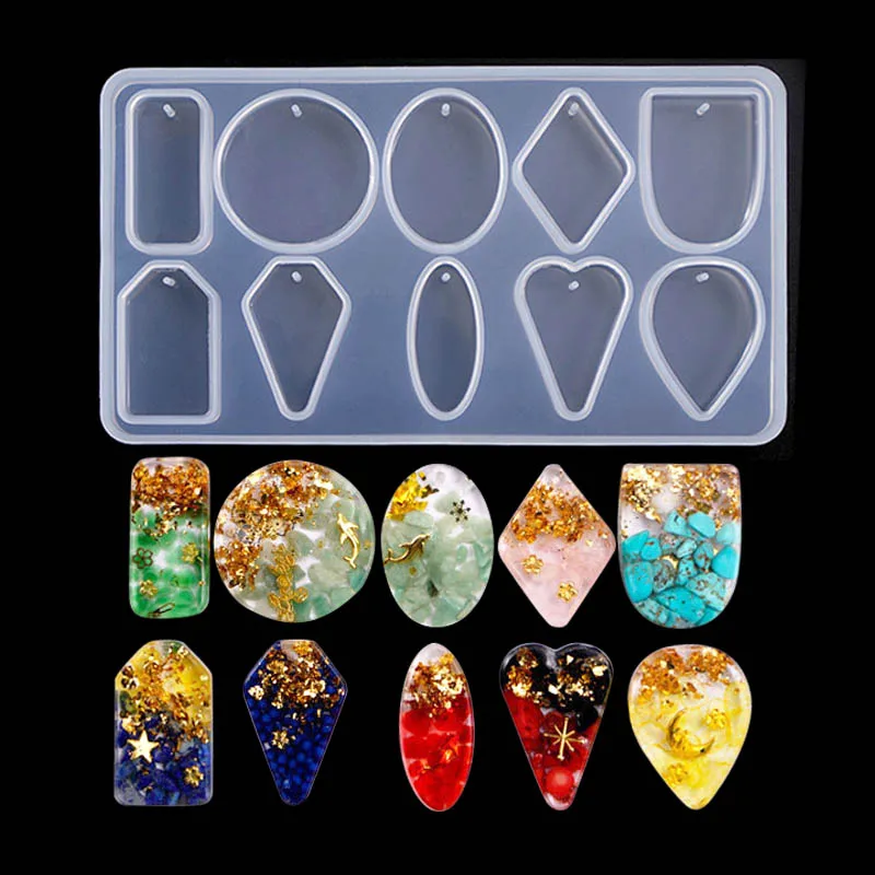 

1PC Mix Pendant Shaped Jewelry Tool Jewelry Mold UV Epoxy Resin Silicone Molds for Making Jewelry