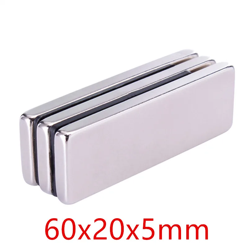 

Магнит Неодимовый прямоугольный, 60x20x5 мм, 5/20 шт.
