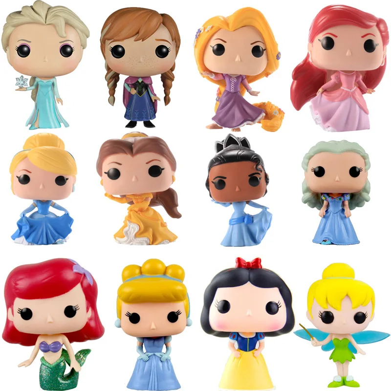 Funko новые куклы принцессы игрушки для девочек Эльза Анна Русалка Белоснежка ПВХ