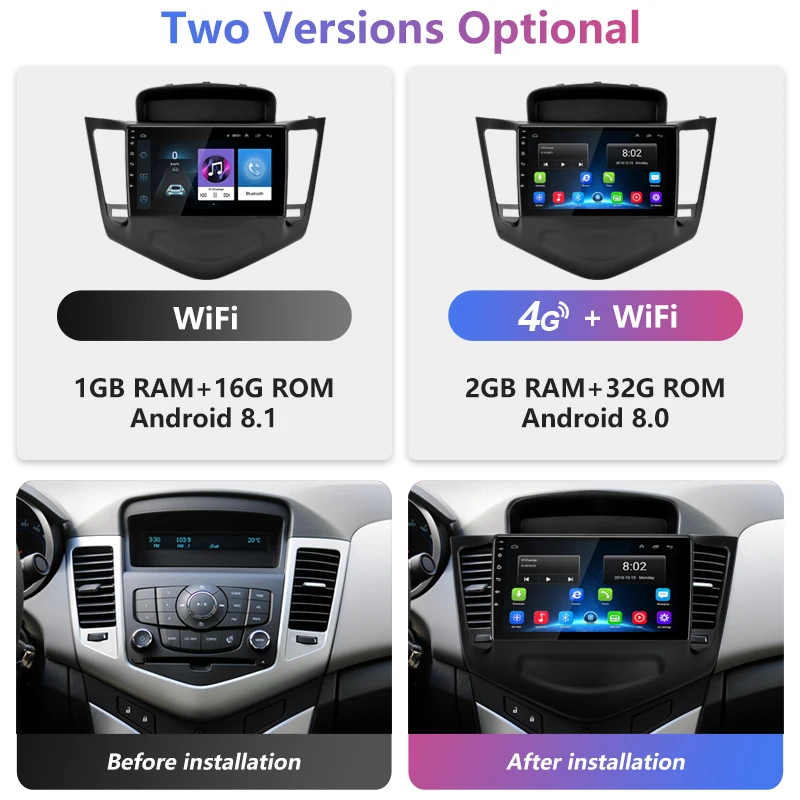 Jansite Android автомобильное радио для Chevrolet Cruze 2009 2010 2011 2012 2013 2014 FM AM сенсорный экран 4G
