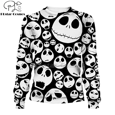 sweatshirt PLstar Cosmos Джек Скеллингтон Кошмар перед 3d толстовки/Толстовка зима Рождество Хэллоуин Рождество streetwear-5 - Цвет: sweatshirt