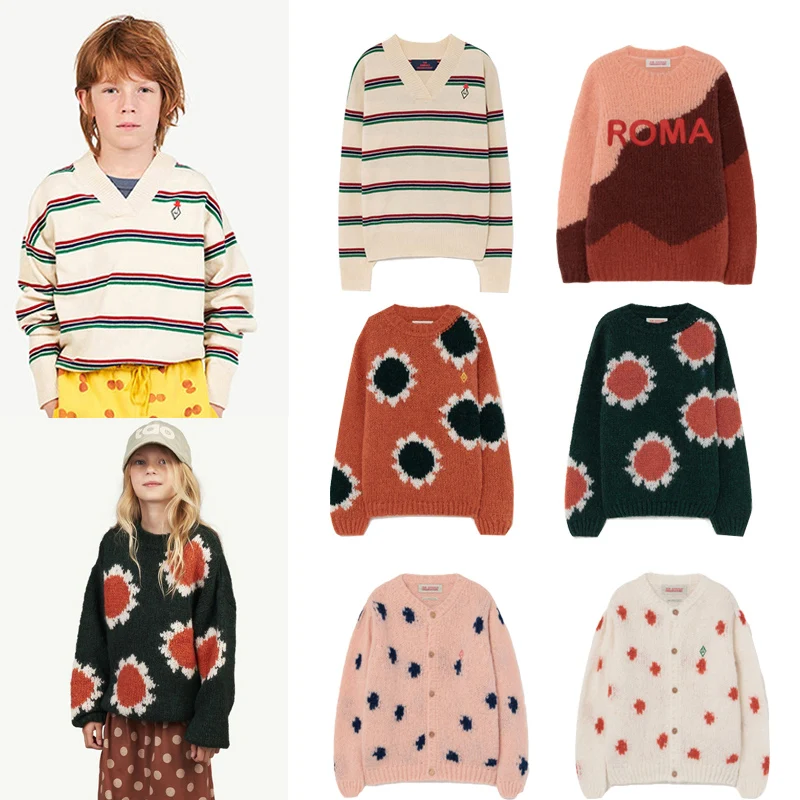 

Kids Sweaters Brand New Winter Girls Cute Flower Print Kint Sweaters Baby Toddler Child Cotton Outwear Clothes