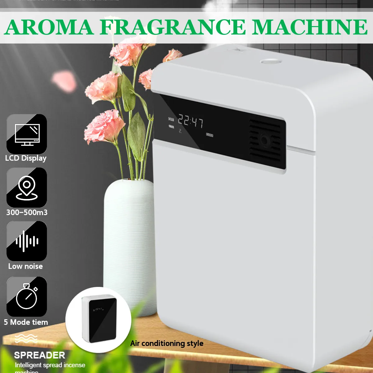 

300-500m3 Scent Machine Air Purifier Aroma Fragrance Machine 5W 12V 150ml Scent Unit For Hotel Perfume Sprayer Aroma