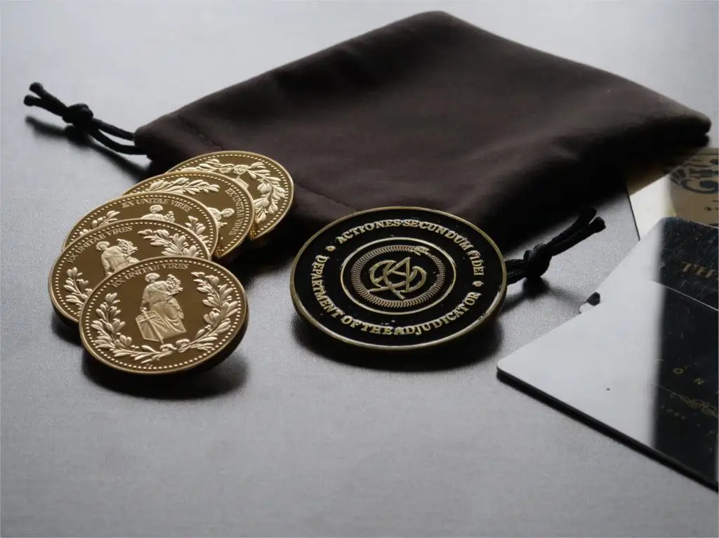 9 шт/набор Джон фитиль Высокая Таблица арбитр медальон Золотая монета карточный