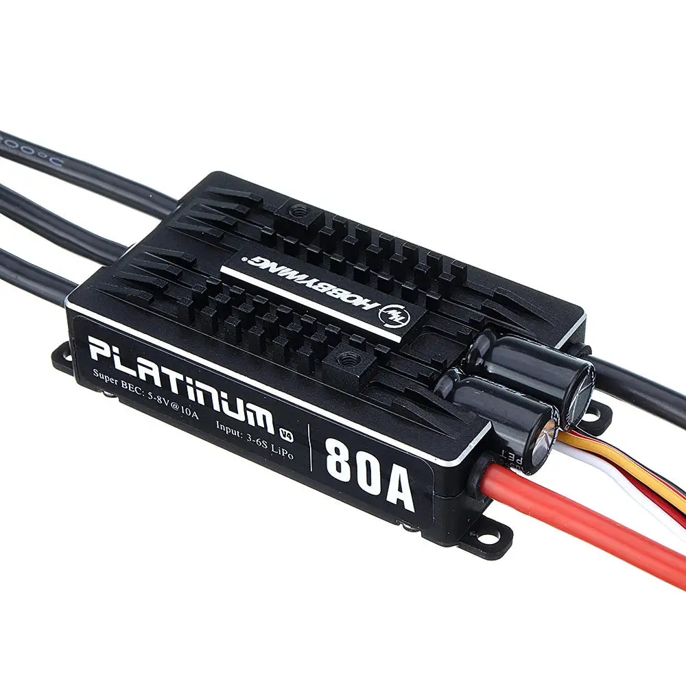 

Hobbywing Platinum PRO 80A V4 3S-6S бесщеточный ESC с 8V 10A BEC для 450-500 RC вертолет Квадрокоптер