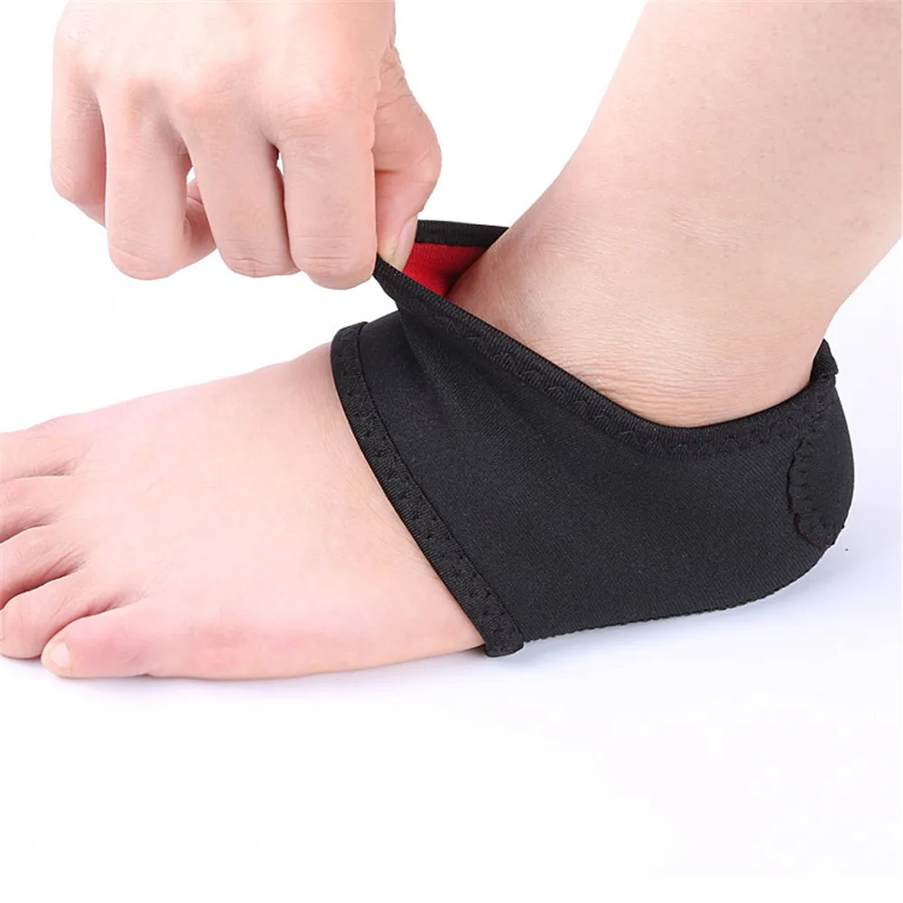 

1pair Heel Warm Protector Insole Orthotic Plantar Fasciitis Therapy Wrap Heel Foot Pain Arch Support Ankle Brace