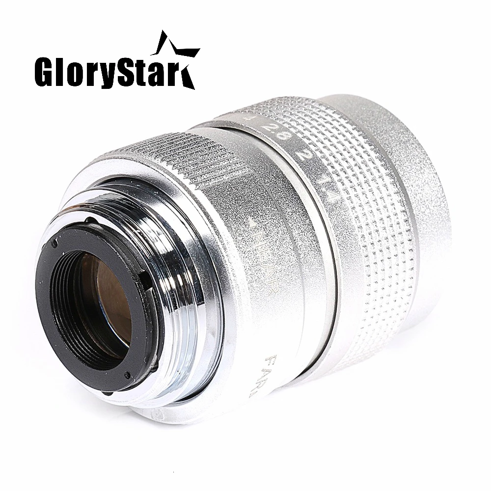 

GloryStar Silver 25mm F1.4 CCTV TV Movie lens + Mount for EOS M C Mount to Canon EOS M EOS M2 M3 M5 M6 M10 Mirrorless