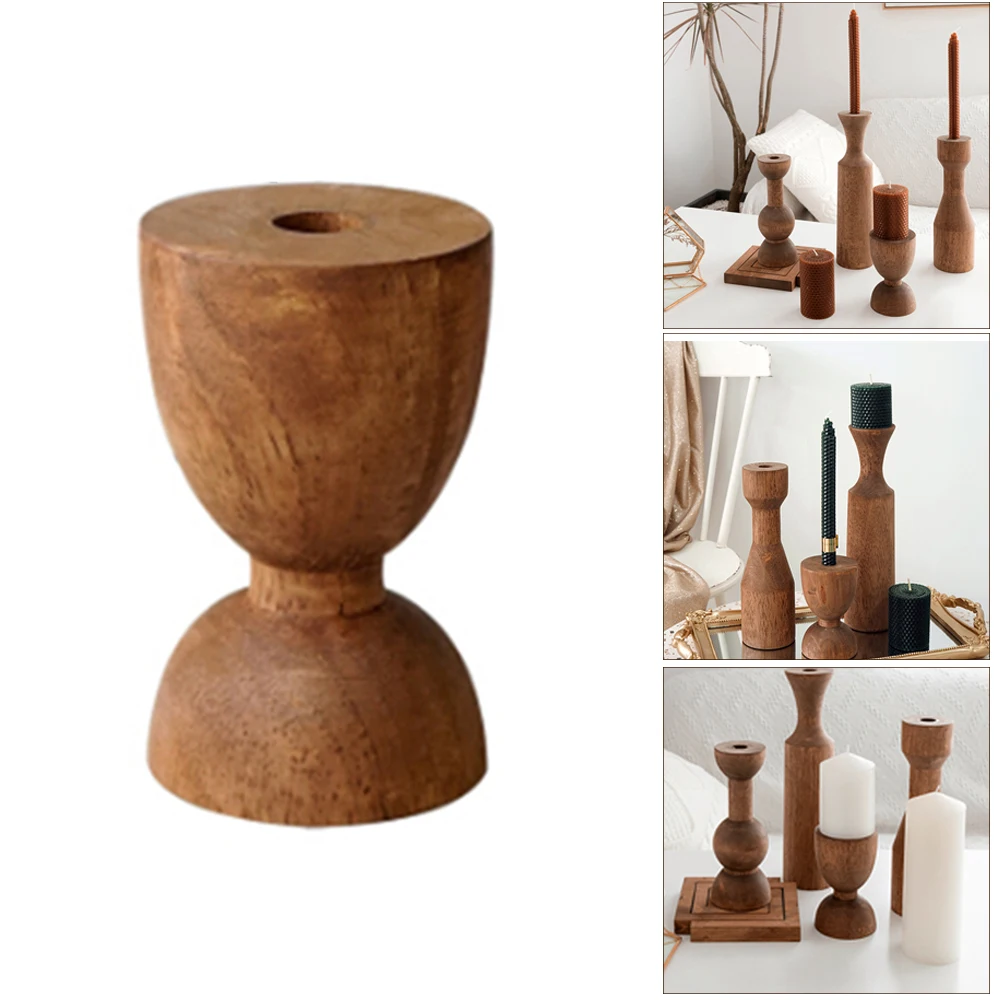 Винтажные Деревянные Подсвечники в стиле ретро классическое рукоделие