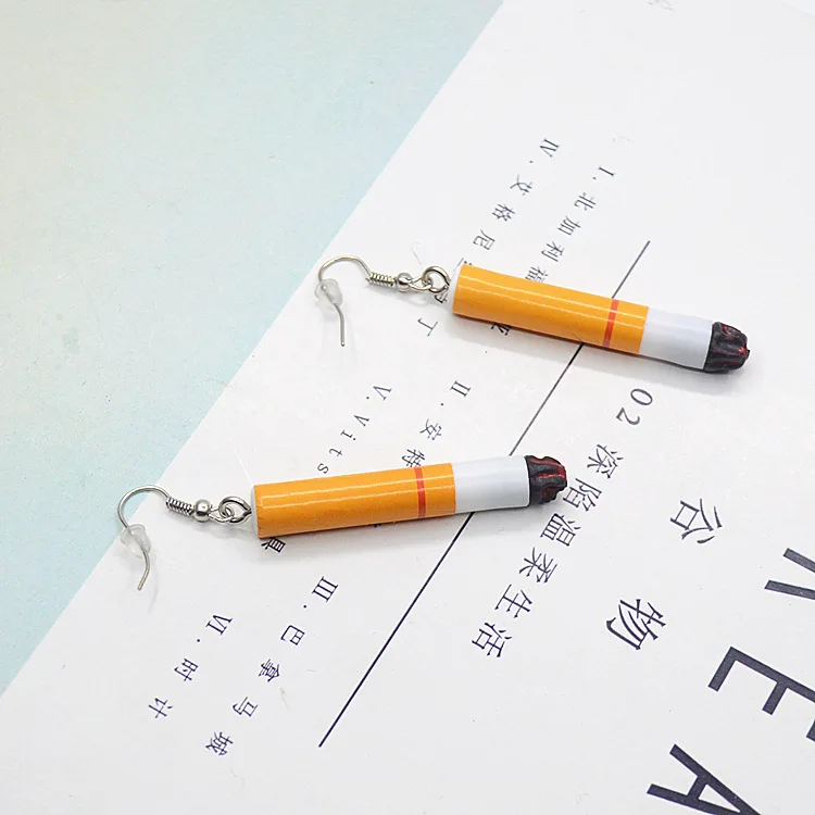 

Fashion Creativity Earrings Cigarette butts earrings restoring ancient ways girl earring for women Funny Gout Contracted