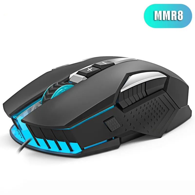 MMR8 black ZUOYA игровая мышь USB Проводная оптика Micel светодиодный с подсветкой игра Mause для ПК ноутбука pro gamer - Цвет: MMR8 black