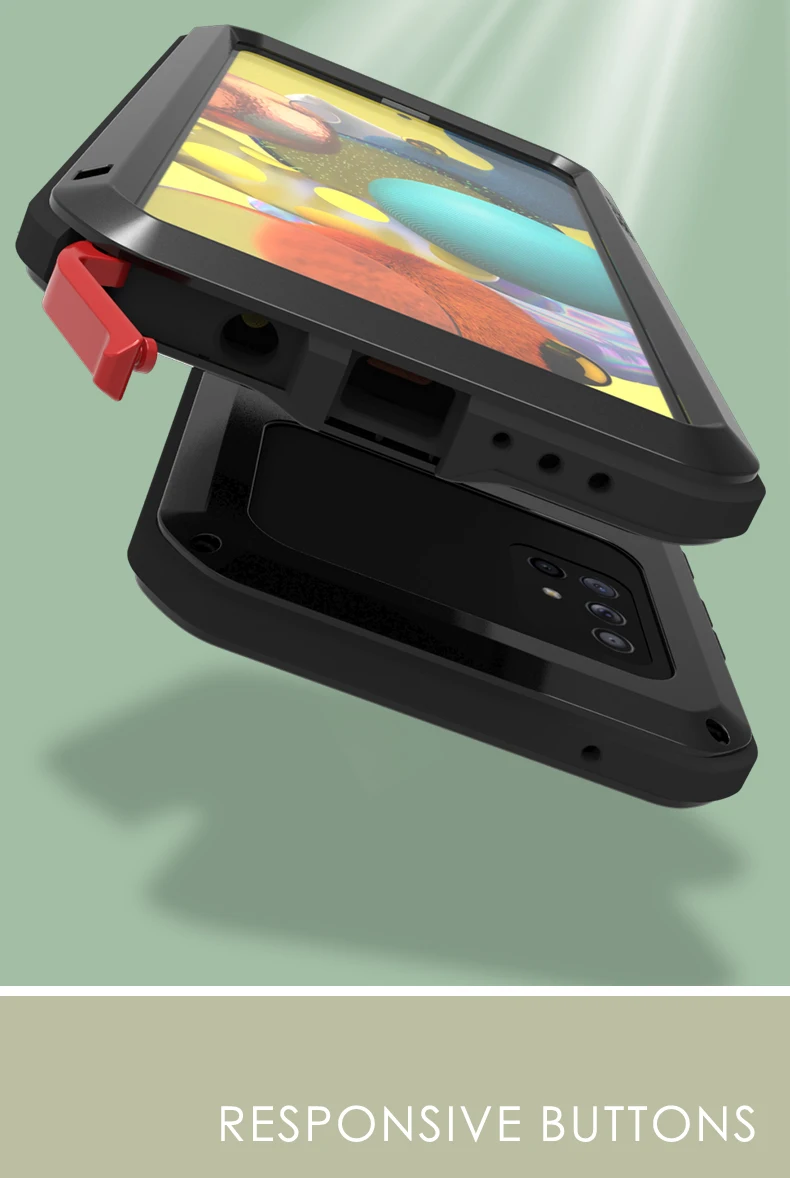 luxury armor metal heavy duty protection case for samsung galaxy a51 5g love mei strong shockproof cover case for samsung a51 5g free global shipping