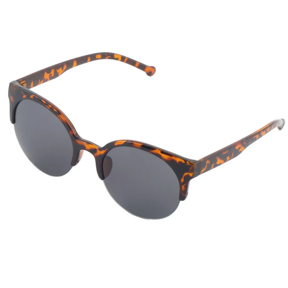 

Fashion Unisex Retro Round Circle Frame Semi-rimless Sunglasses Eyewear Summer Sunglass stylish elegant